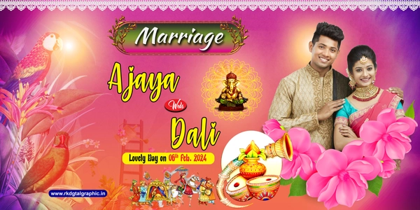 thumbnail Arjun & Dali Indian Marriage Flex Banner 6x3